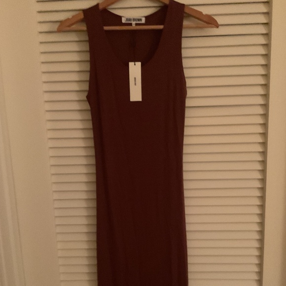 Joah Brown Flexrib Dress Oxblood Small NWT - Picture 4 of 4